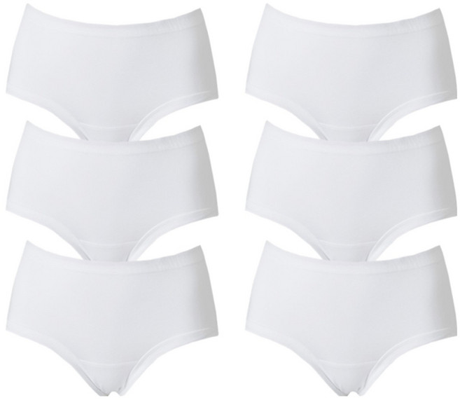 홈이 트라이 여성용 순면 백색 삼각팬티 6매 임산부 할머니 병원준비물