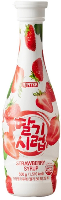 쥬피터 딸기시럽, 550g, 1개