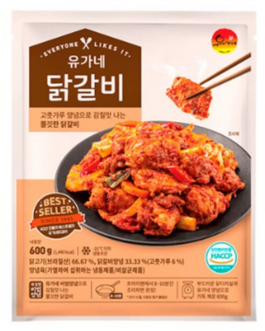 유가네 닭갈비 600g x 5팩, 5개