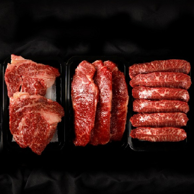 [한우의민족] 한우 1등급 명품구이세트 1호(꽃등심500g+채끝500g+특수부위500g), 1개