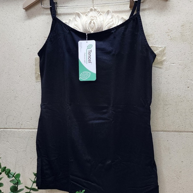 트라이 텐셀런닝 여자 신축성좋은 스판 케미숄 끈 나시 러닝 e53