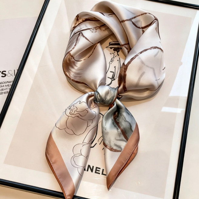 온셋 데일리 여성 실크 스카프 2종 정사각형