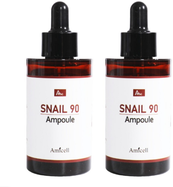 아미셀 스네일 뮤신 90 앰플 달팽이 미백 수분 에센스 영양 피부진정 탄력강화, 2개, 50g