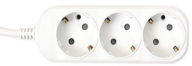 오성정밀 접지 멀티탭 3구 OS-03S, 3m, 화이트, 1개