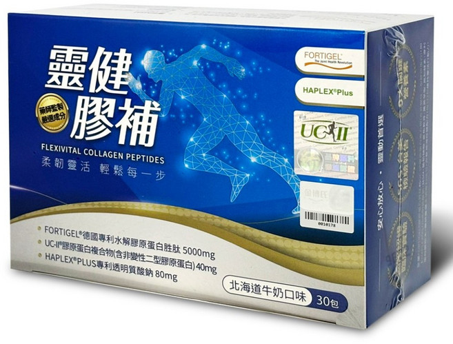 靈健 膠原蛋白胜肽粉包 柔韌靈活, 6個, 30份