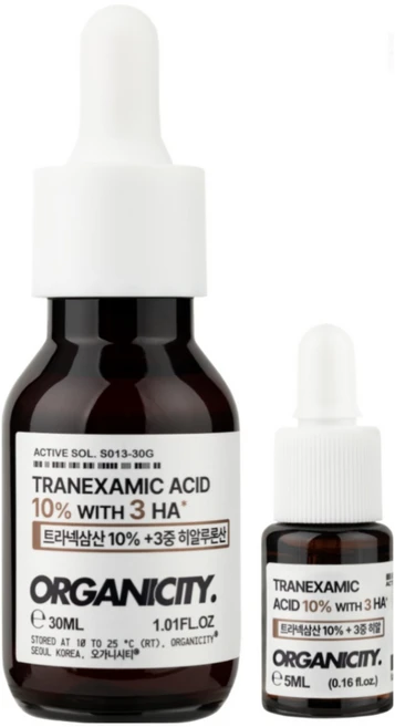 OGC 트라넥삼산 10% 위드 히알루론산3 멜라닌 기미 미백 앰플 (중점도), 3개, 30ml - 쿠팡