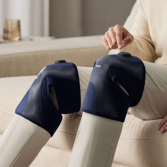 필립스 온열 진동 무릎 마사지기 (어깨&팔꿈치 겸용) 2개입 세트 PPM5302DB