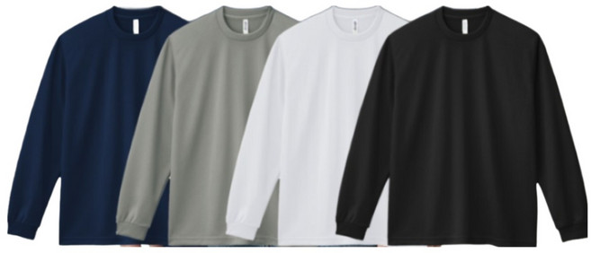 드라이 라운드 냉감 기능성 무지 남녀공용 시보리 긴팔 쿨티셔츠