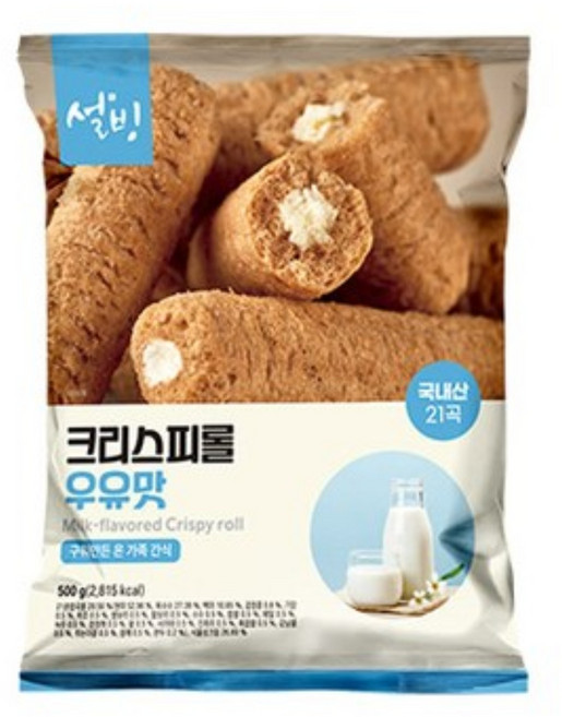 설빙 크리스피롤 우유맛, 500g, 2개
