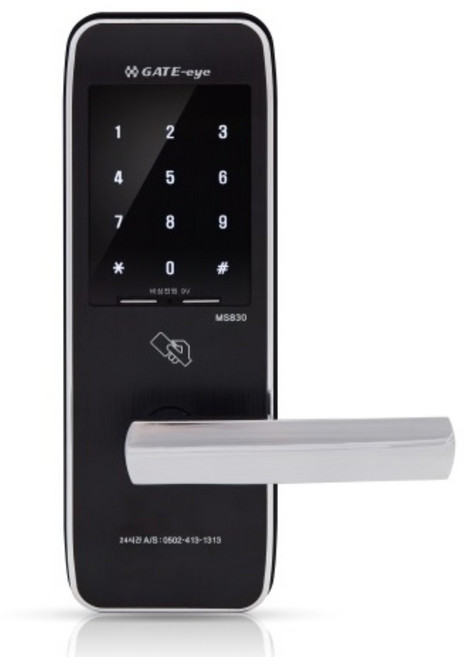 게이트아이 디지털도어락 무타공 MS830B 미니주키, MS830, 고객직접설치