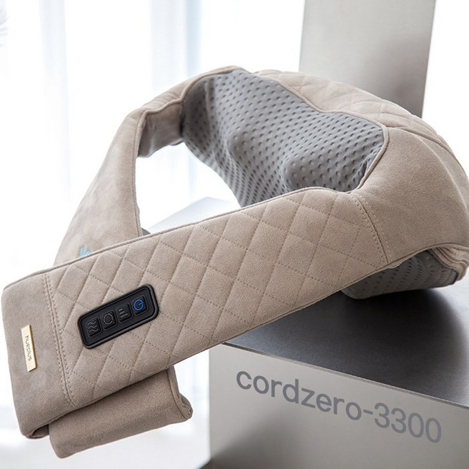 휴플러스 3 in 1 무선 듀얼 태핑 목 어깨 안마기, Cordzero-3300, 단일 컬러