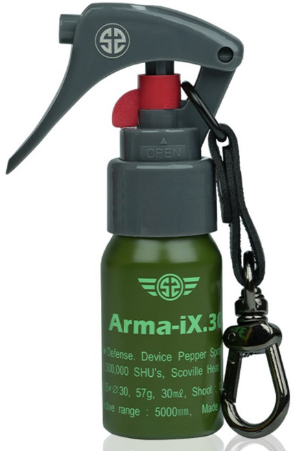 2026년신제품 에스디펜스 Arma-iX3.0 호신용 스프레이 휴대용 페퍼 스프레이 캠핑용 곰퇴치 맹견퇴치, 올리브그린본품(파우치미포함), 1개