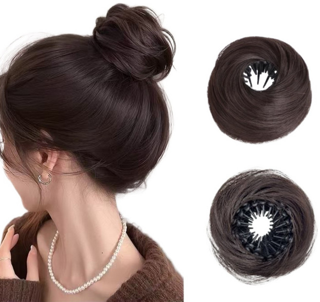 솔레비타 볼륨 헤어 올림머리 강력 고정 만두핀, 1개, 블랙