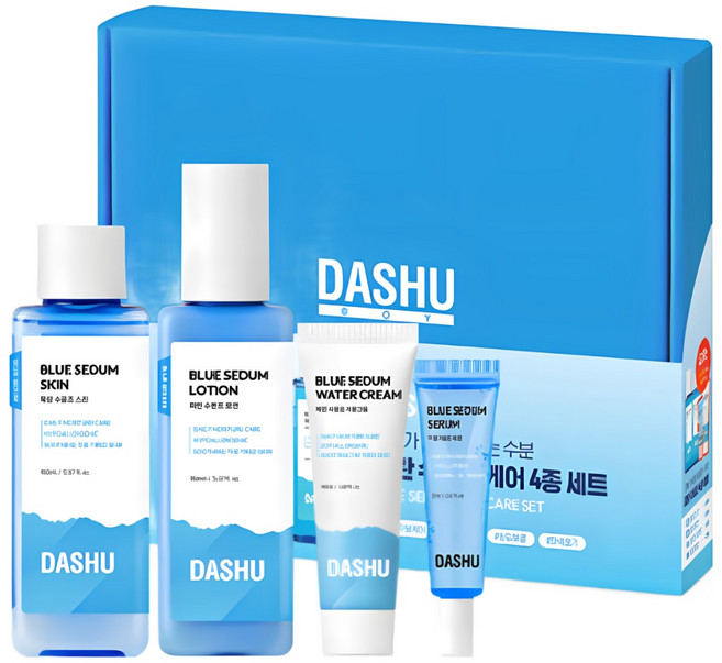 다슈 보이 파란 수분초 스킨 150ml + 로션 150ml + 수분크림 50ml + 세럼 20ml, 4세트