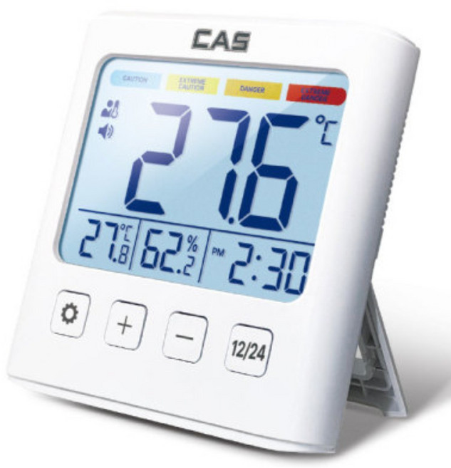 카스 체감온도계 디지털 온습도계 탁상 벽걸이, 1개, 화이트계열