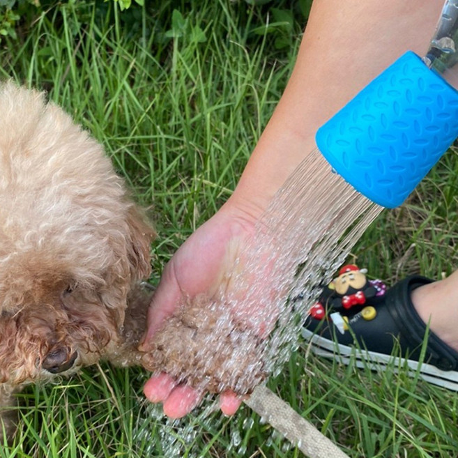 [1+1] 휴대용 펫샤워 캠핑 차박 페트병 샤워헤드, 2개, 그린+오렌지