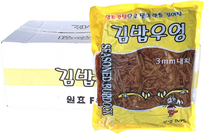 새마원 원효 우엉조림 김밥우엉 3mm 업소용, 1kg, 10개
