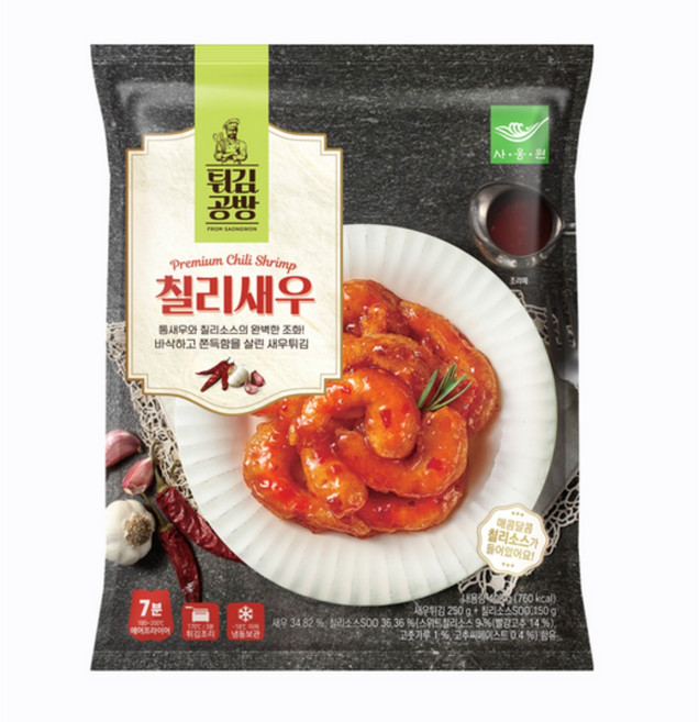 사옹원 튀김공방 칠리새우 400g 중국요리 중식 냉동 간편식 아이간식 튀김 간단 안주 야식, 1개
