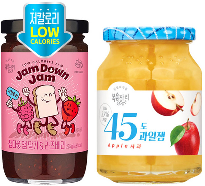 복음자리 잼다운잼 딸기 라즈베리 225g +45도 사과잼 350g, 1개