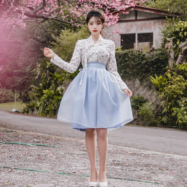 생활한복 저고리 허리치마 세트 개량 계량 퓨전 반티