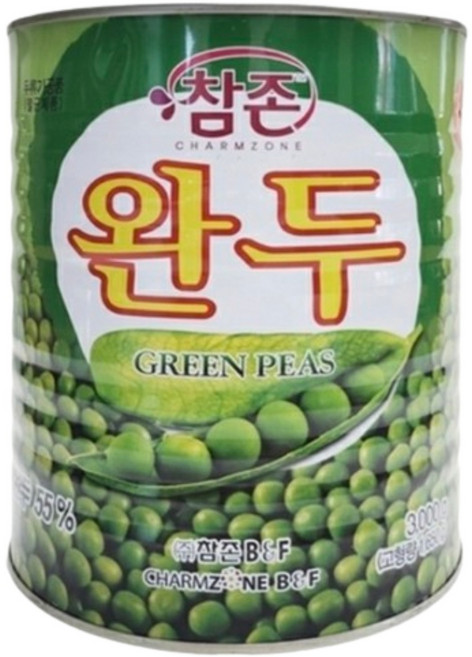 업소용 대용량 완두콩 통조림 18kg 3kgX6 대용량 카레 샐러드 중식, 3kg, 6개