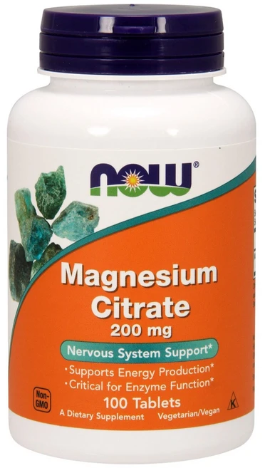 나우푸드 마그네슘 시트레이트 200mg 타블렛, 1개, 100정 - 쿠팡