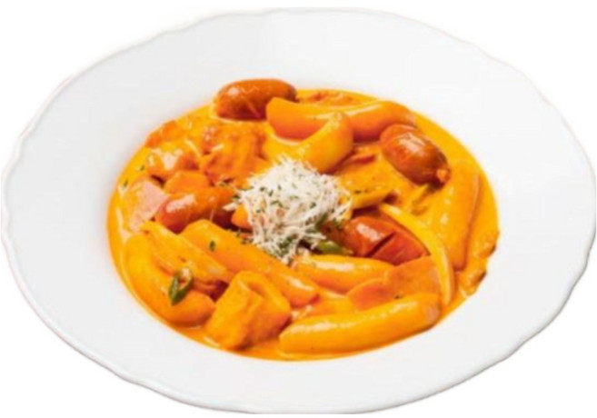 [2인분] 친구들 로제떡볶이 맵기 4종 (소시지와 어묵이 듬~뿍), 덜 매운맛, 3개, 900g