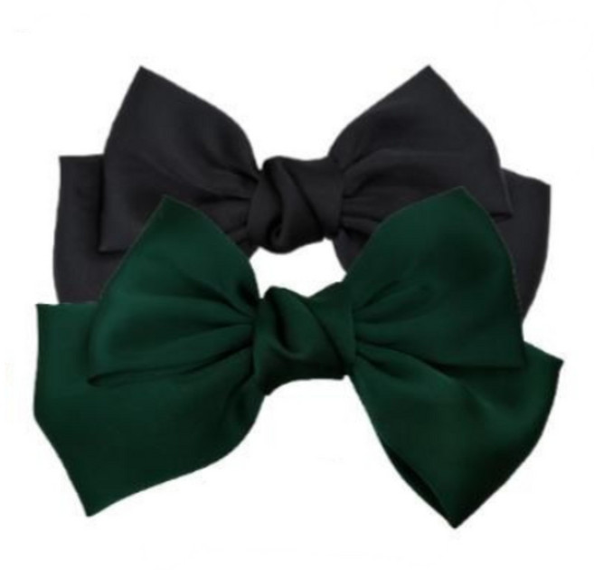 그란도 고급 실크 왕리본핀 머리핀 2종세트