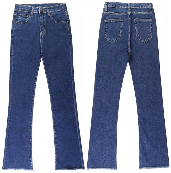 스타일아유 여성 컷팅 스판 부츠컷 데님 팬츠 진청 연청[ AYG6DN0012]