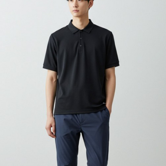 드라이 폴로 셔츠 빅사이즈 쿨론 카라 냉감 기능성 무지 남녀공용 반팔티셔츠