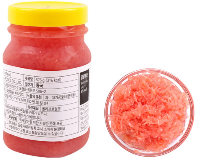 [딜라잇가든] 자몽펄프 자몽쌕, 12개, 575g