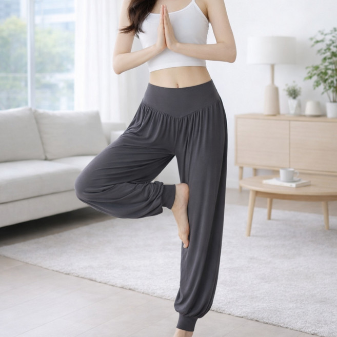 POTTI 하렘 조거팬츠 항아리 모달 요가바지 필라테스 편한 트레이닝 운동복 빅사이즈 L~3XL