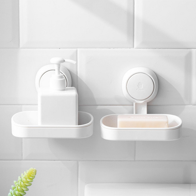 흡착 비누받침대 칫솔꽂이 3종 세면도구정리용품, 02.비누받침대2단, 1개