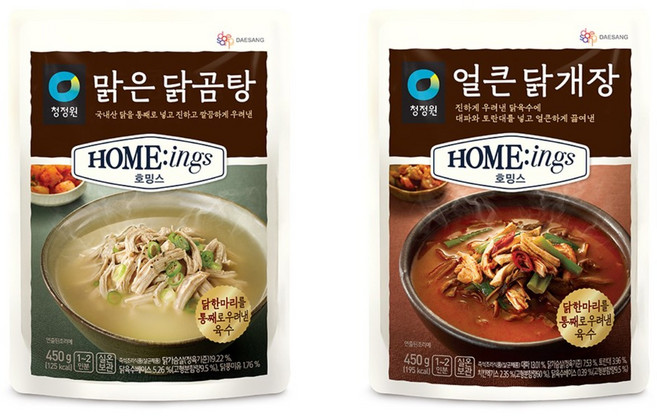 청정원 얼큰 닭개장5개+맑은닭곰탕5개 총 10개, 5개, 450g