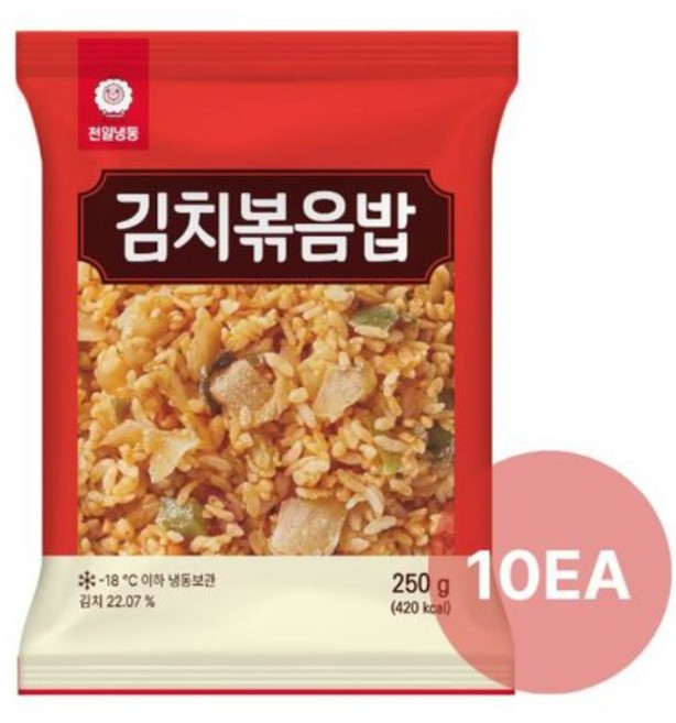 천일식품 김치볶음밥, 10개, 250g