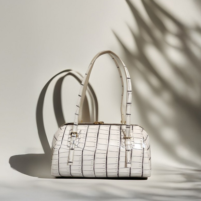 잘모이 리얼 크로커다일 솔레 여성 악어가죽 심플 핸드백