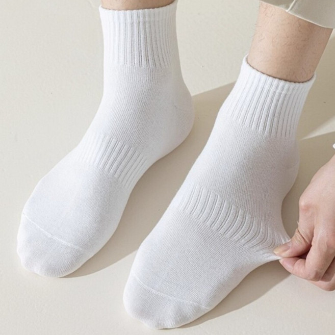 마르쉘린 남성 여성 학생 순면 100% 무지 양말 10켤레 세트 땀흡수 냄새 방지 통기성