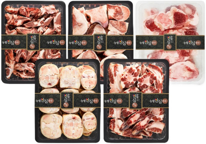 [농협안심한우] 보신한판+도가니 9kg (사골 잡뼈 꼬리반골 우족 도가니), 1개