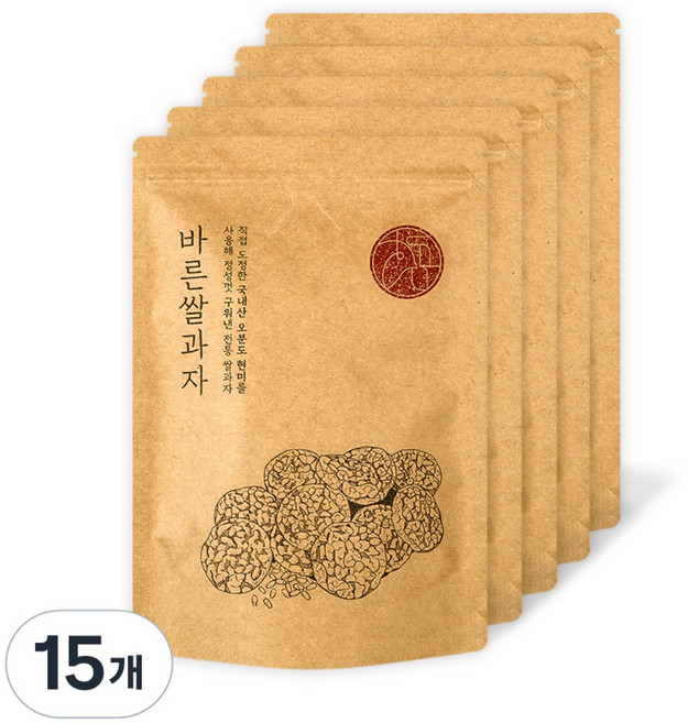 우리곡간 바른 현미 쌀과자, 70g, 15개
