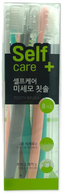 [셀프케어팜]1+1 16개 셀프케어 칫솔 이중미세모 덕용 8입 X 2개, 1개, 8개입