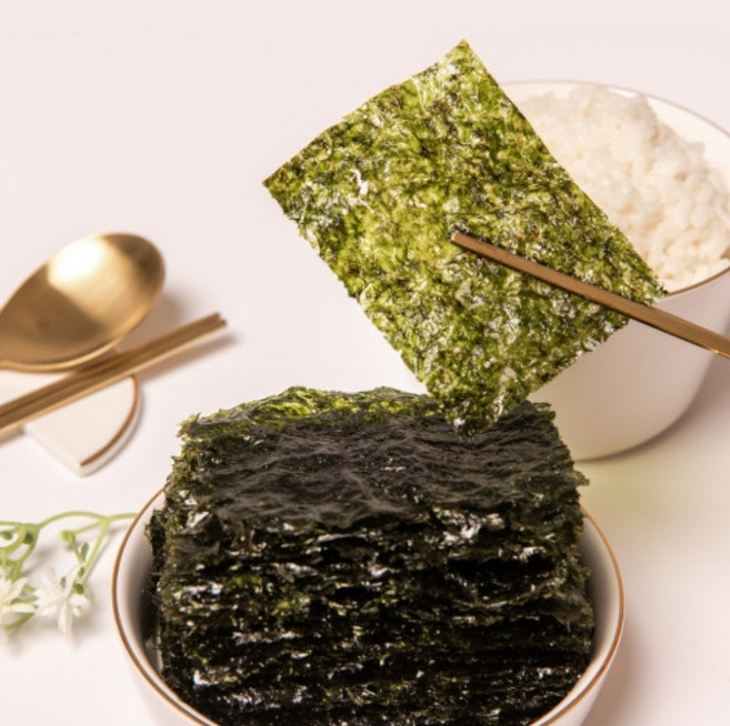 재구매 하고싶은 광천 더 파래 도시락김 32봉 64봉 세번 구운 바삭한 김 명절 선물세트, 64개