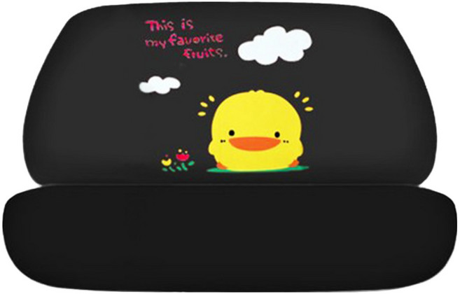 삐요삐요 플라워 사계절 시트커버, 블랙, 1개