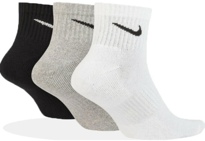 나이키 양말 에브리데이 에센셜 스우시 쿠션 레깅스양말 축구 양말 삼선 화이트 양말