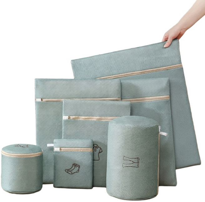 글로파이 메쉬 세탁망 빨래망 7종 세트, 1세트, 민트