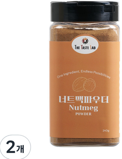 더테이스트랩 너트맥 파우더 넛맥 분말 천연향신료, 2개, 240g
