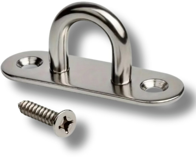 (스텐 직결피스 포함) 스텐 패드아이 벽 천막 그늘막 선쉐이드 고정 U자형 후크 타원형 M5 M6 M8 4p세트