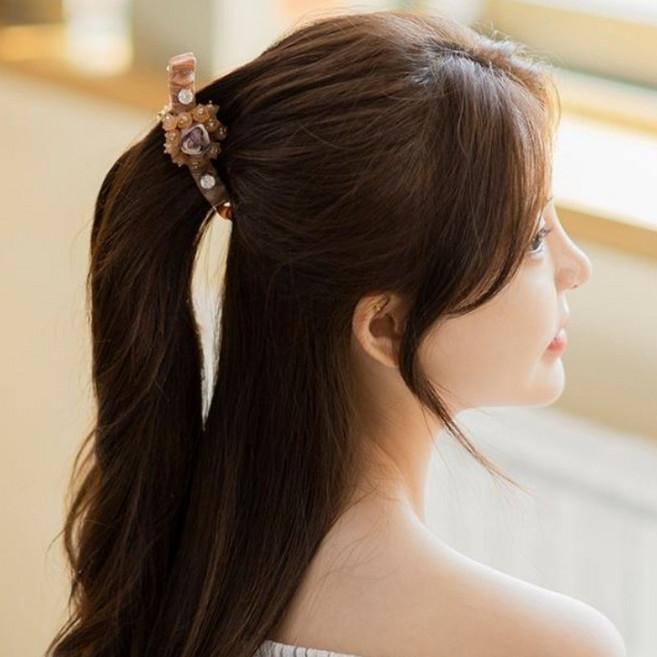 꽃피우다 바나나 헤어핀 머리핀 (hp760)