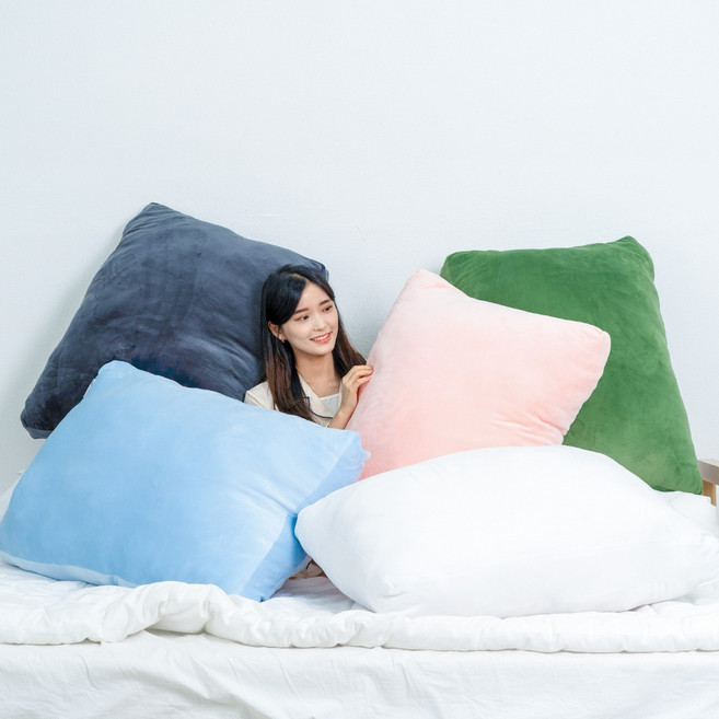 슬립슬러 말랑구름필로우 대형쿠션 애착필로우 5colors, 다크그레이