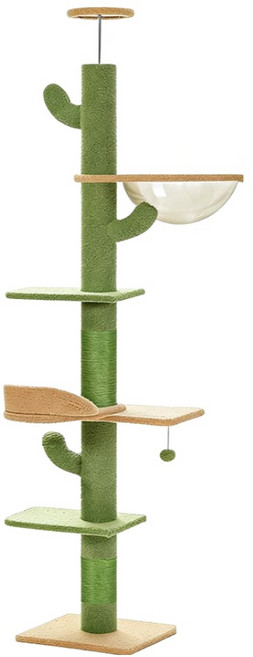 EVIO 녹색 대형캣타워 고양이 스크래쳐, 1개