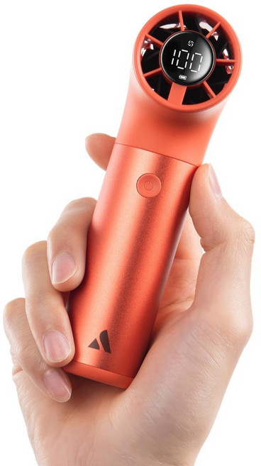 Aecooly 미니 무선 휴대용 선풍기 초강력 급속 냉각 대용량 손선풍기, 오렌지, Aero Ultra, 1개